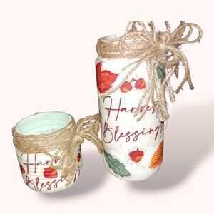 Autumn Blessings Mason Jar Luminaries